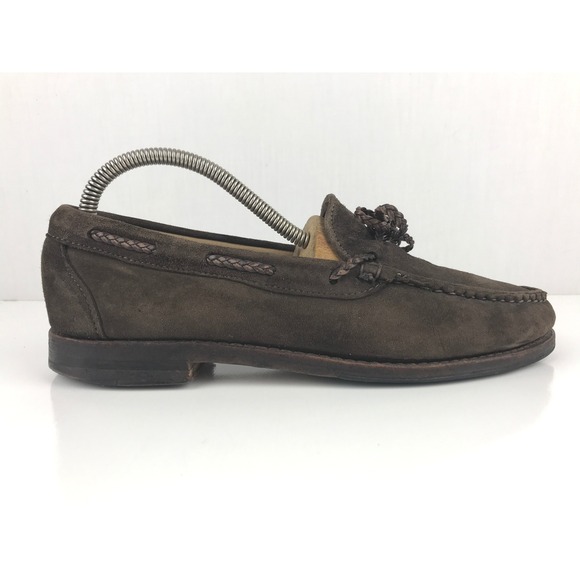 STUBBS & WOOTTON Men's Brown Suede Loafers Moc Toe Slip On Shoes Size 9D - Picture 3 of 14